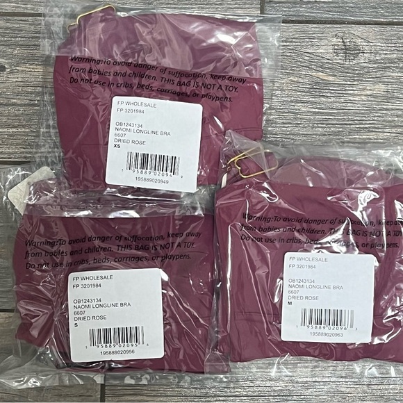 NWT $48 Free People Naomi Longline Bra XS or Small Dried Rose Pink - Picture 15 of 16
